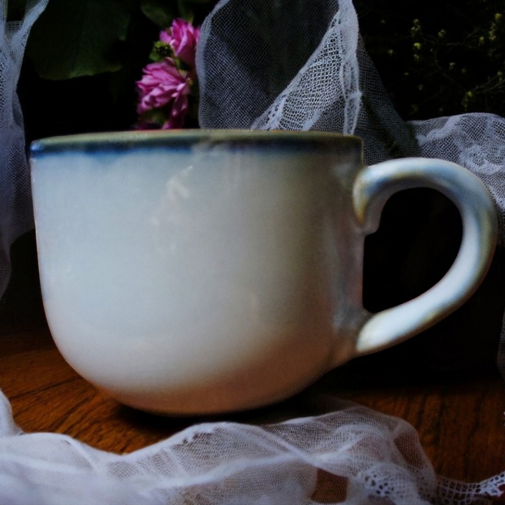 1 Sango Nova Blue Stoneware #4934 Grand Mug 24 Oz Cup Soup Chili Bowl Denim